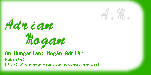 adrian mogan business card