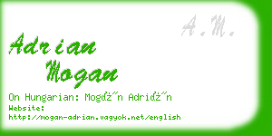 adrian mogan business card